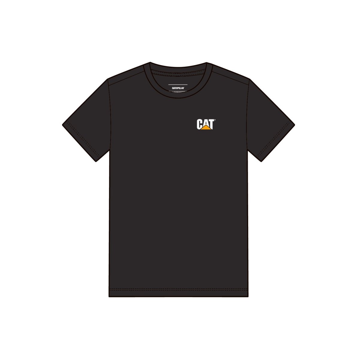 Caterpillar Small Logo Tee Pitch Black - Shazem - MENS T-SHIRTS - CAT