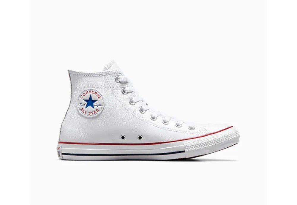 Converse All Star Leather Hi White - Shazem - UNISEX SNEAKERS - CONVERSE