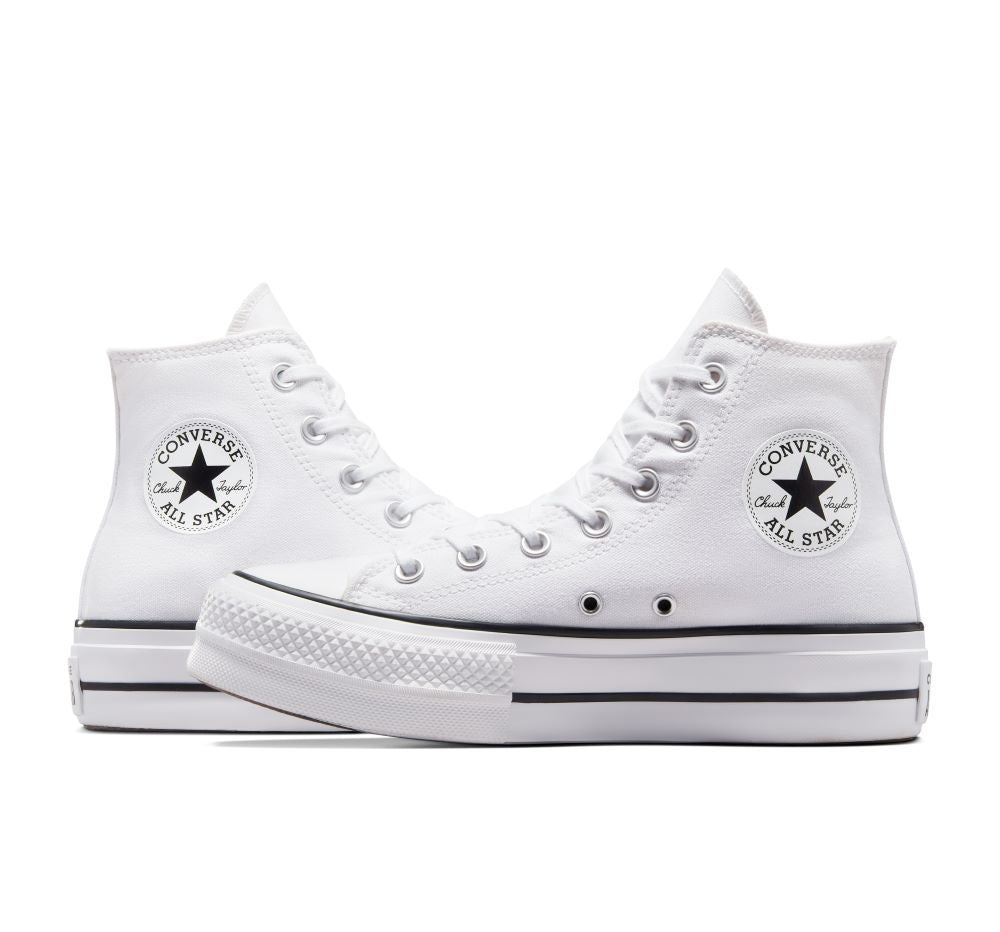 Converse Chuck Platform Hi White/Black - Shazem - UNISEX SNEAKERS - CONVERSE