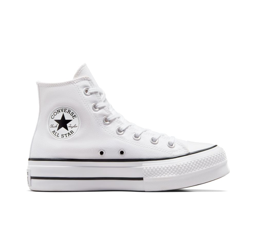 Converse Chuck Platform Hi White/Black - Shazem - UNISEX SNEAKERS - CONVERSE