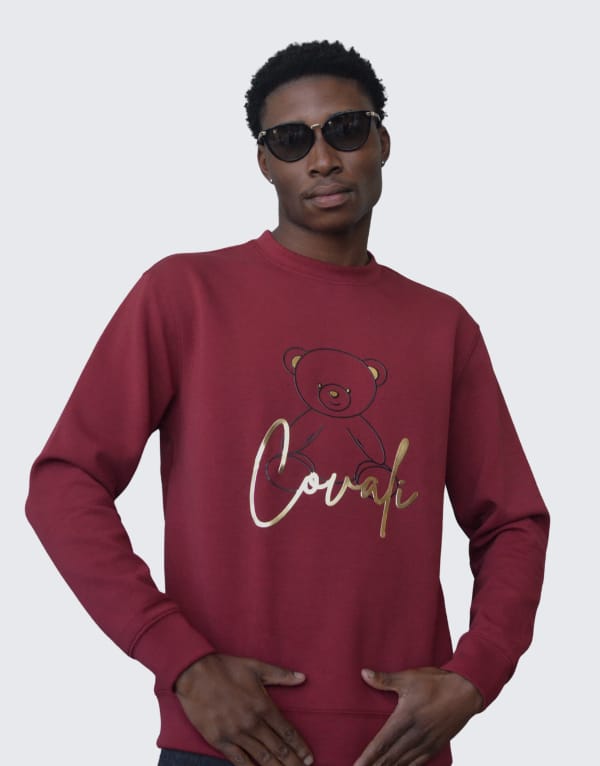 Covali Vitrala Sweater Burgandy - Shazem - MENS SWEATER - COVALI