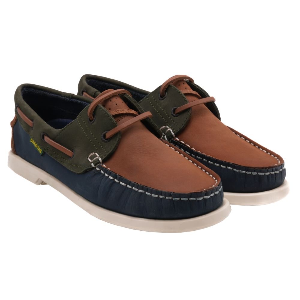 Dakotas Wesley Docksider Green/Multi - Shazem - MENS CASUAL - DAKOTAS