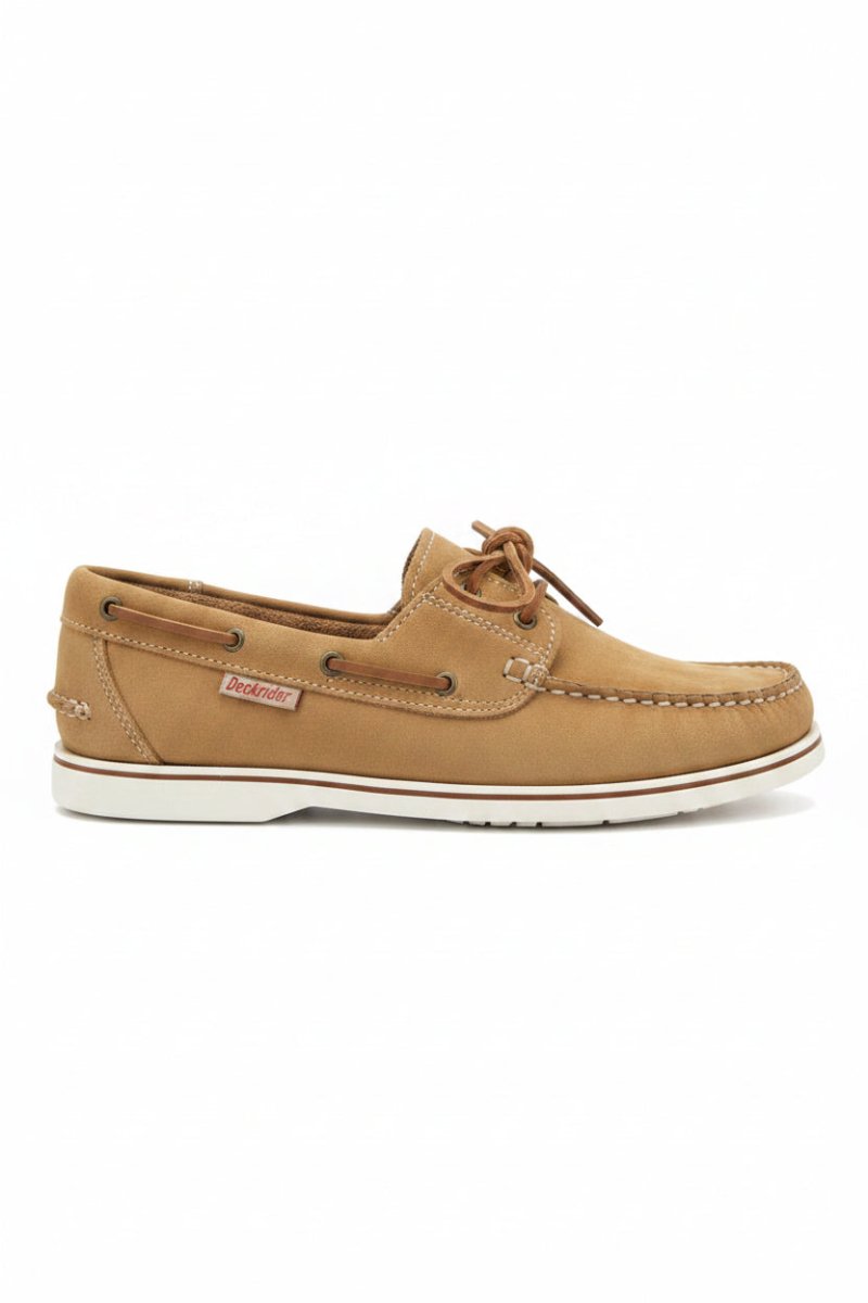 Deckrider Nubuck Boat Shoe Tan (B1020) - Shazem - MENS CASUAL FOOTWEAR - DECKRIDER