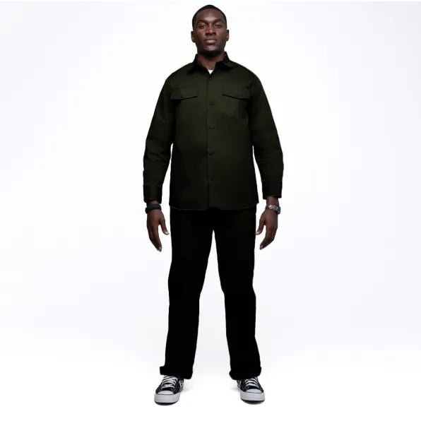 Men's Dickies 847 Olive Work Trousers, durable and comfortable workwear with a relaxed fit and functional pockets.