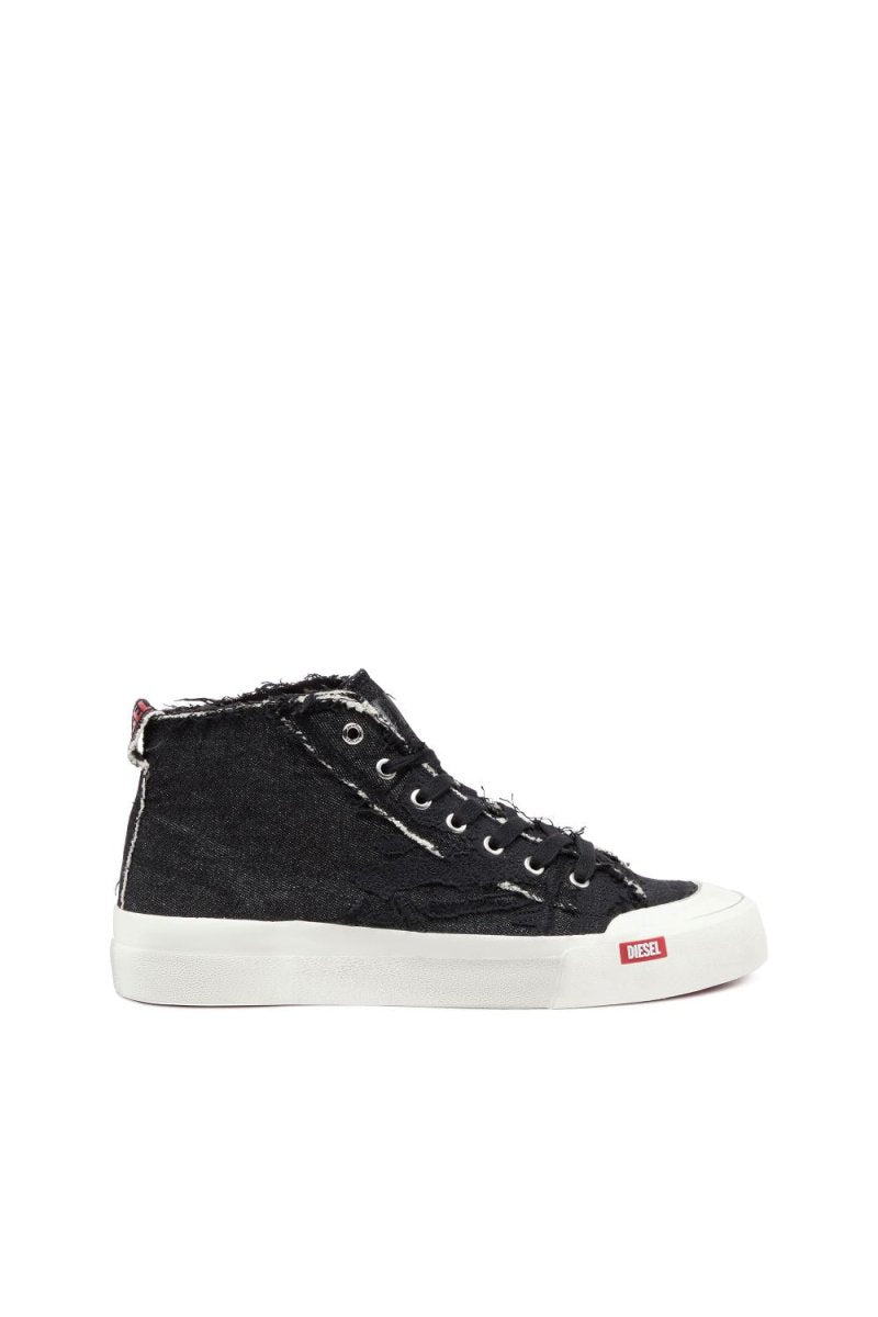 Diesel Athos Mid Sneakers Black Denim - Shazem - MENS SNEAKERS - DIESEL