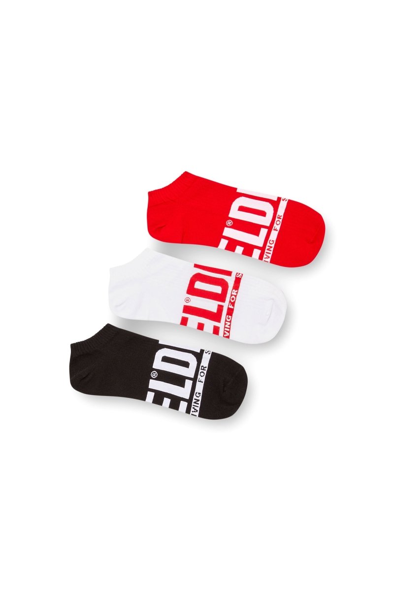 Diesel Ghost 3PK Socks Red/Black/White - Shazem - MENS SOCKS - DIESEL