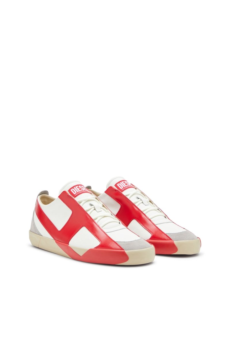 Diesel Slante - D Low Sneaker Red/White - Shazem - MENS SNEAKERS - DIESEL