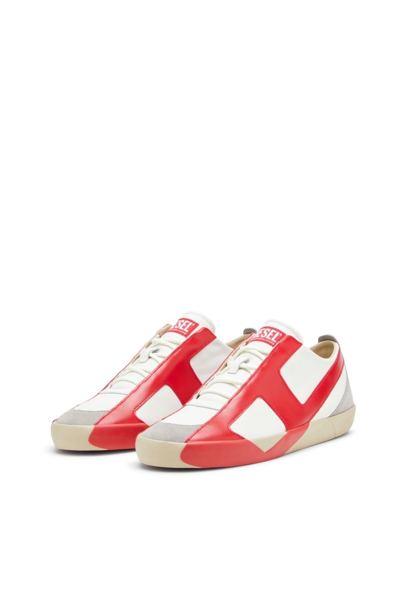 Diesel Slante - D Low Sneaker Red/White - Shazem - MENS SNEAKERS - DIESEL