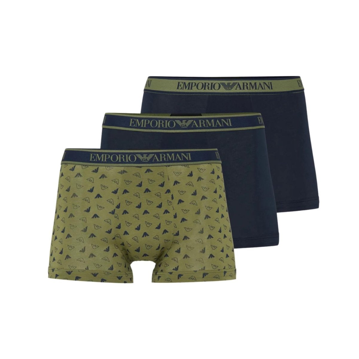 Emporio Armani 3Pk Trunk Grey/Black - Shazem - MENS UNDERWEAR - EMPORIO ARMANI