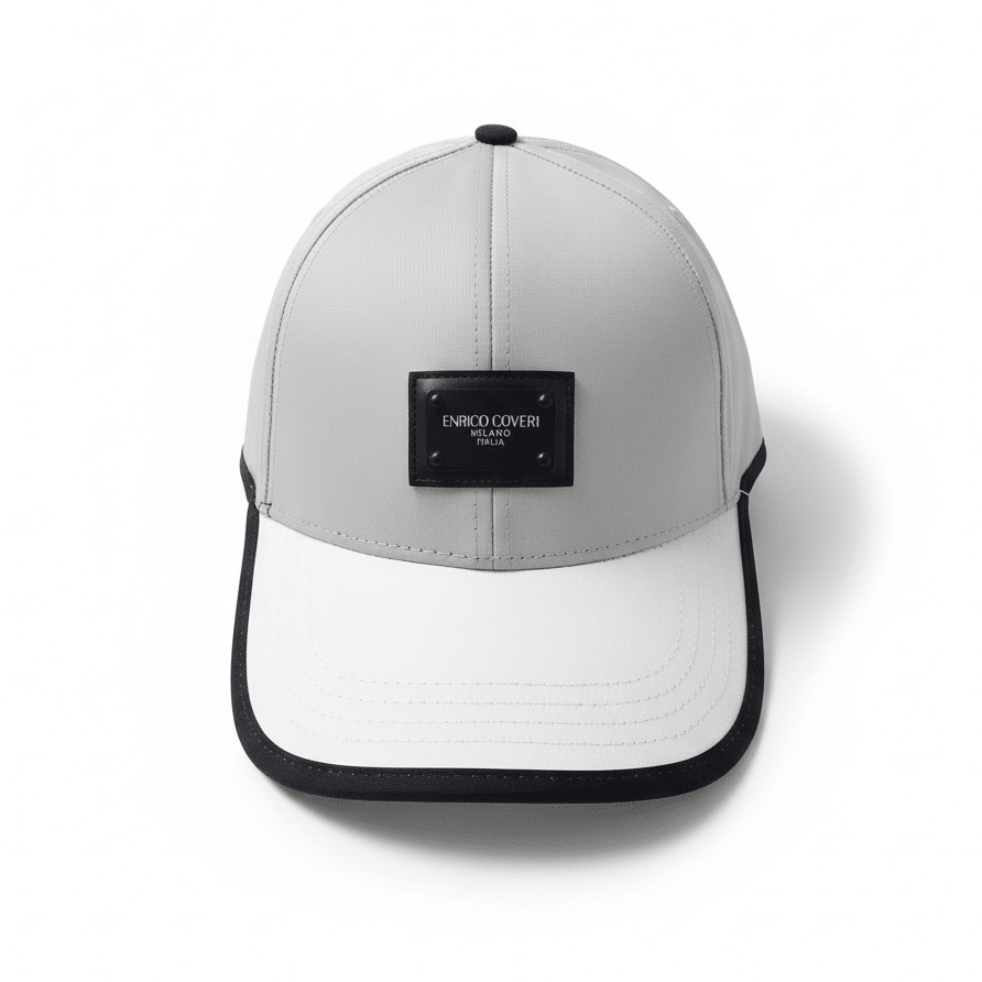 Grey Enrico Coveri 0114 men's cap, stylish headwear with a classic design, featuring the ENRICO COVERI brand logo.