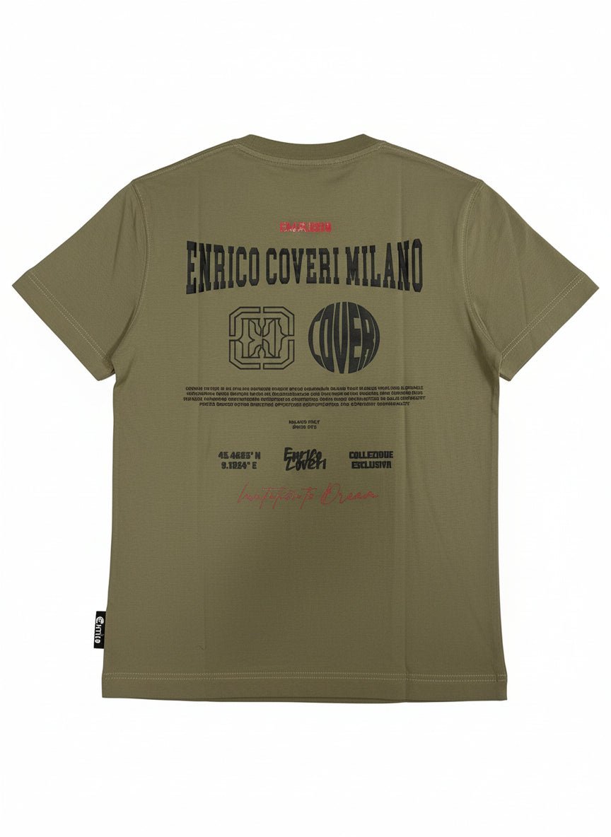 Enrico Coveri 166 Tee Grey Green - Shazem - MENS T - SHIRTS - ENRICO COVERI