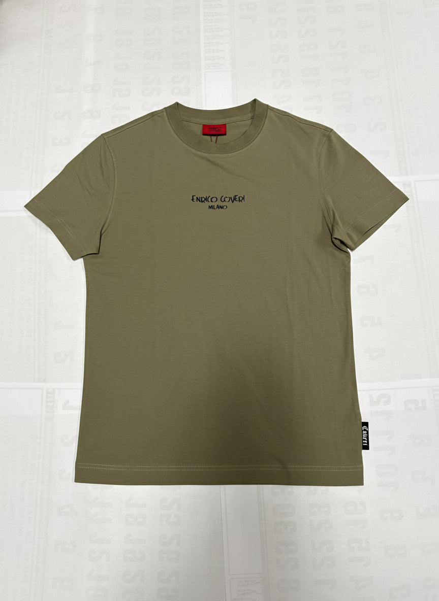 Enrico Coveri 166 Tee Grey Green - Shazem - MENS T - SHIRTS - ENRICO COVERI