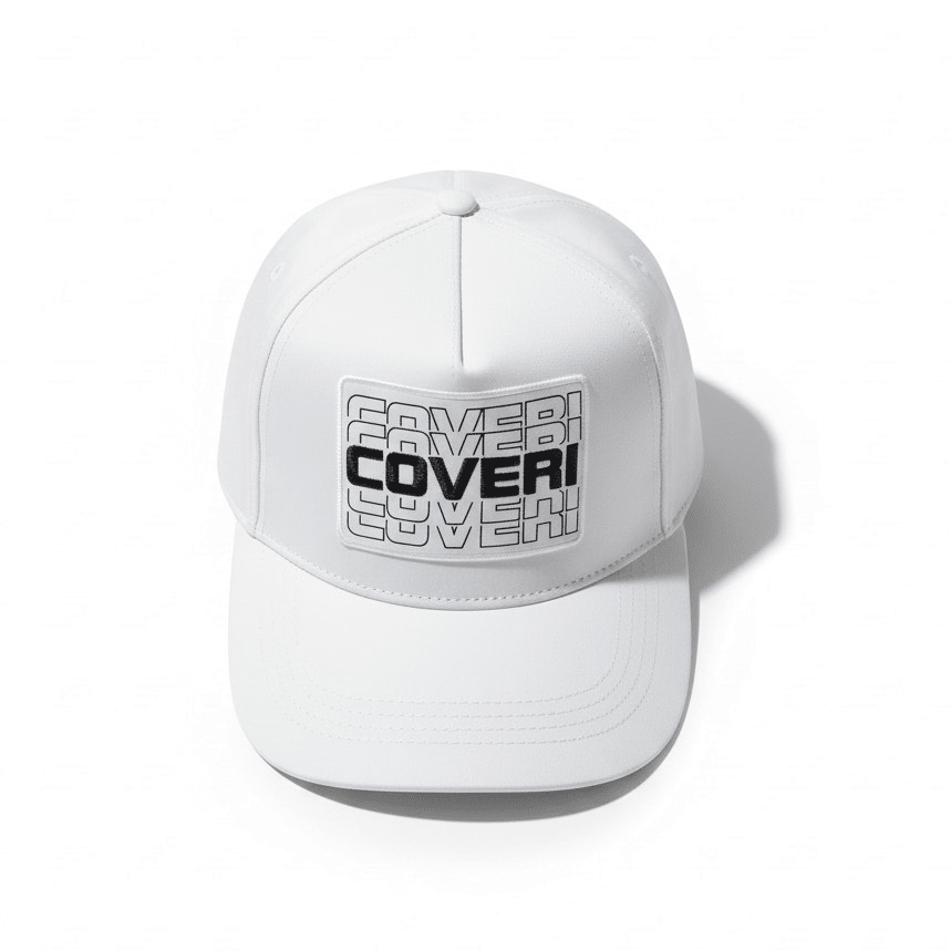 White Enrico Coveri 6 Cap men's headwear with a casual design, featuring the brand's logo on the front.