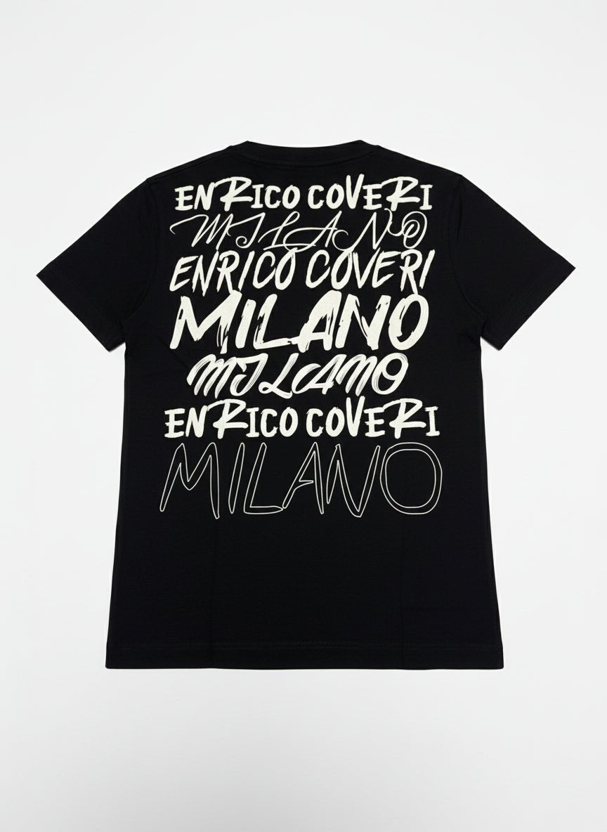 Enrico Coveri 623 Tee Black - Shazem - MENS T - SHIRTS - ENRICO COVERI