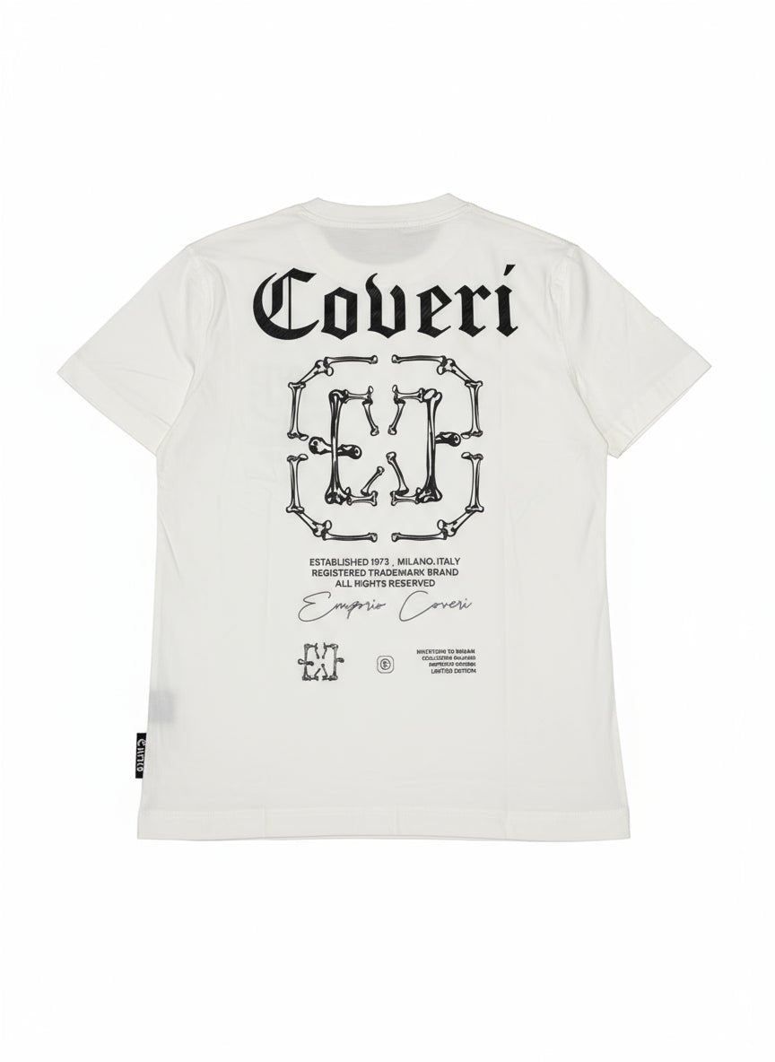 Enrico Coveri 72 Tee Off White men's T-shirt with subtle logo detail, casual fit, soft cotton fabric.