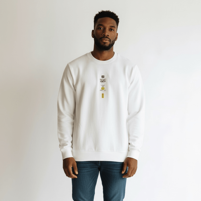 White men's sweater by Enrico Coveri featuring a classic design, displayed on a plain background.