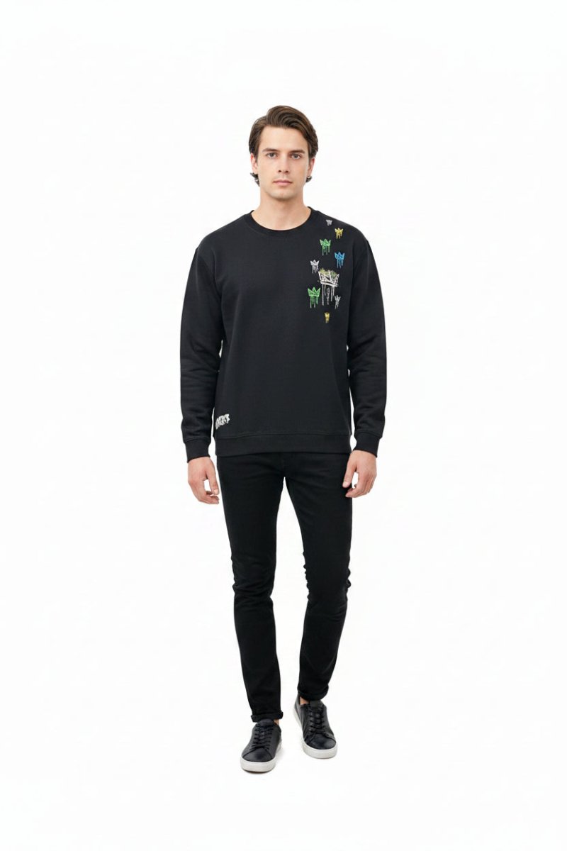 Enrico Coveri Sweater 15 Black - Shazem - MENS SWEATER - ENRICO COVERI