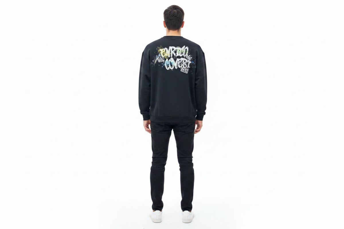 Enrico Coveri Sweater 15 Black - Shazem - MENS SWEATER - ENRICO COVERI
