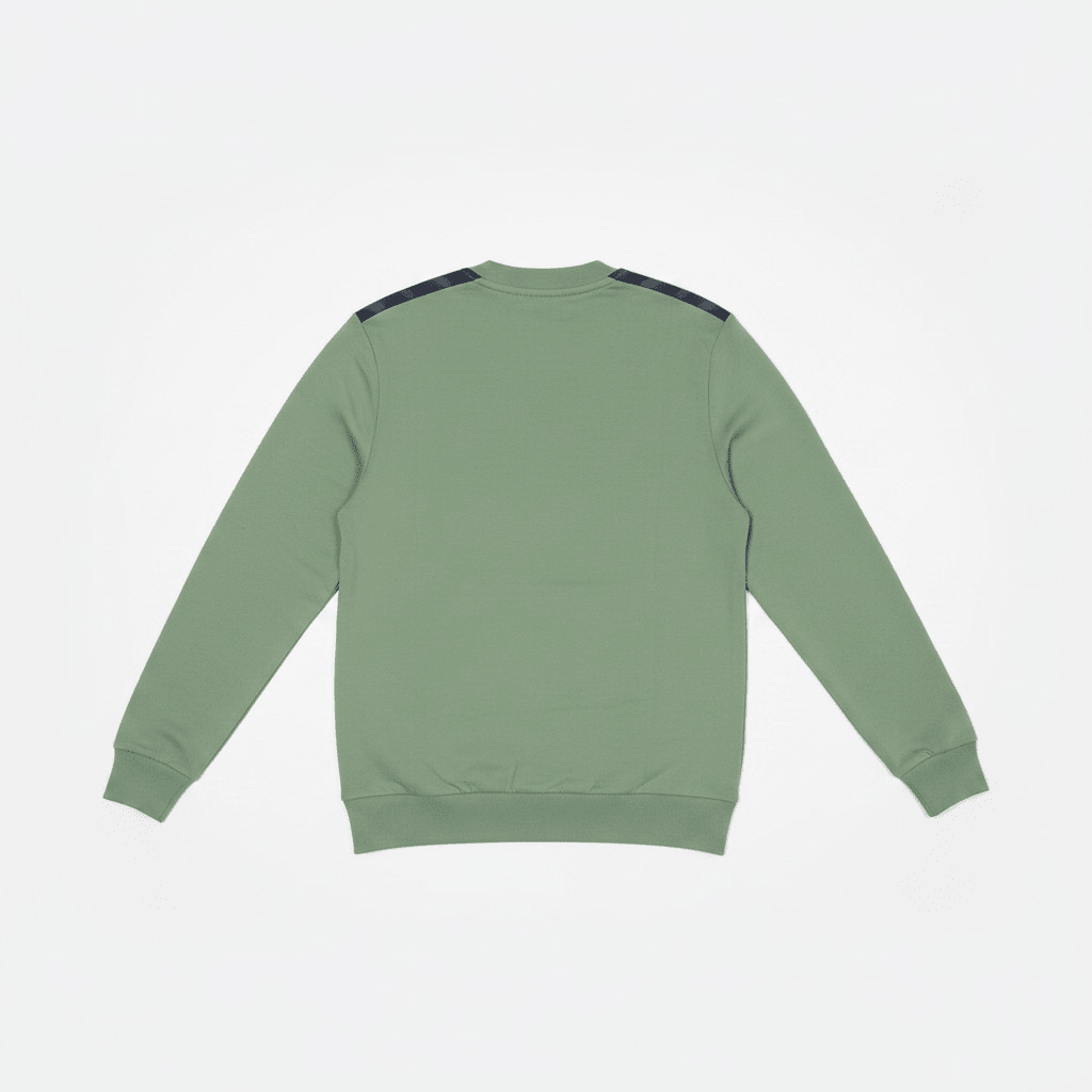 Green Enrico Coveri men's sweater with a classic knit design, featuring a crew neckline and subtle brand logo detail.