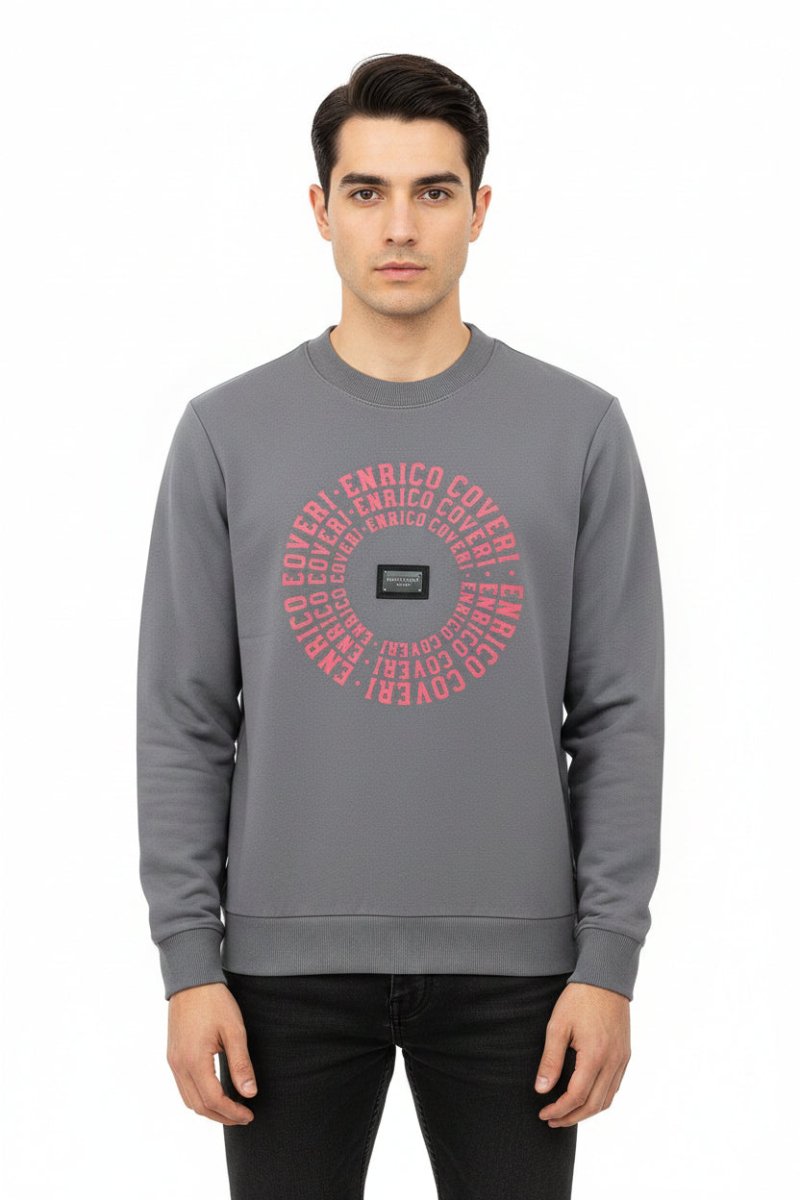 Enrico Coveri Sweater 40 Grey - Shazem - MENS SWEATER - ENRICO COVERI