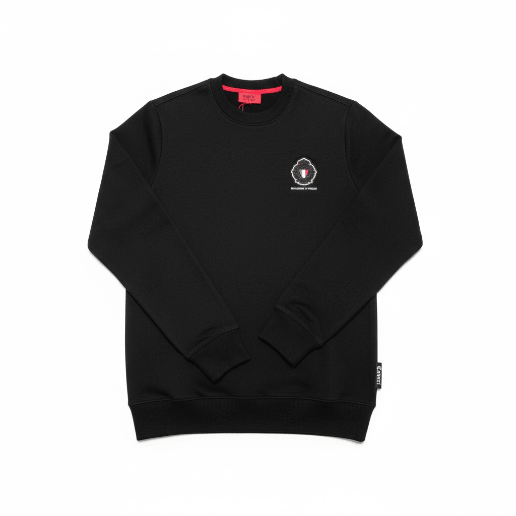 Black Enrico Coveri men's sweater with a classic fit, featuring a soft knit fabric and subtle branding details.
