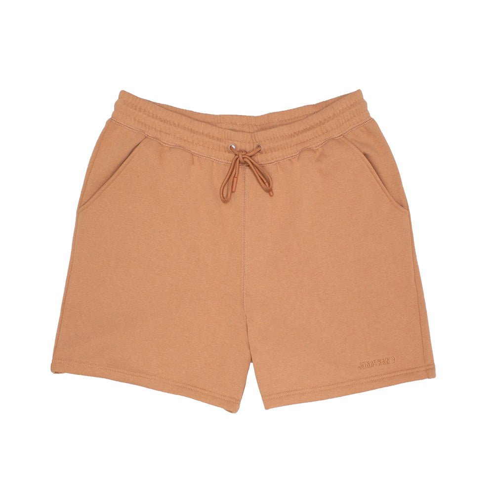 Mens Jonathan D JDRemy Tawny Birch Bermuda shorts in lightweight fabric, featuring a relaxed fit and casual style.