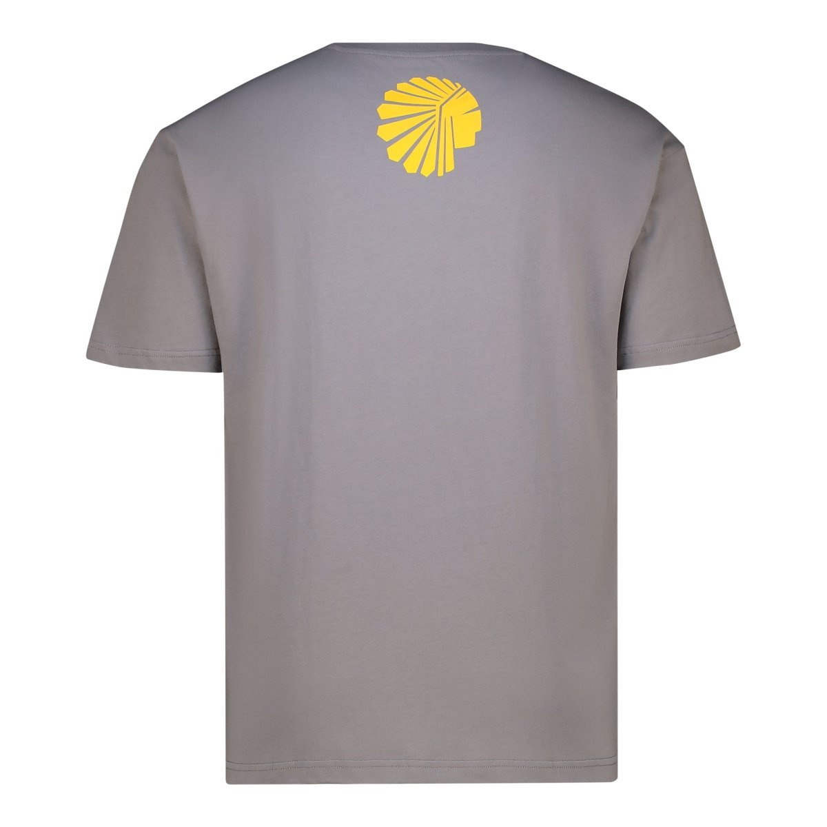 Grey Kappa Amonid T-shirt for men, featuring a classic fit with the Kappa logo on the front, made from comfortable cotton fabric.