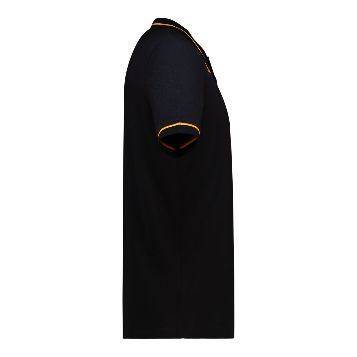 Kappa Avregi black golfer T-shirt for men, featuring a classic fit and Kappa logo on the chest.