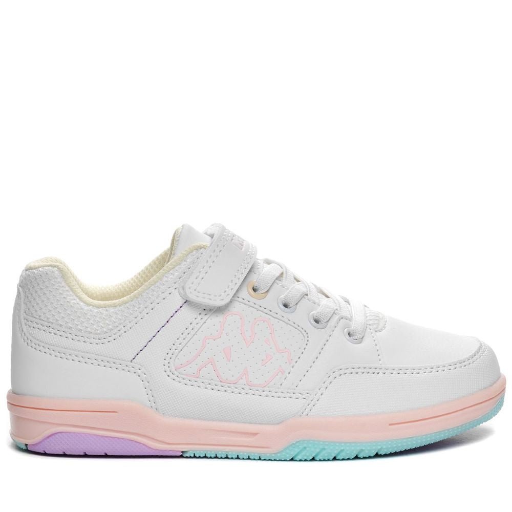 Kappa Logo Kash EV White - Pink - Shazem - KIDS SNEAKERS - KAPPA