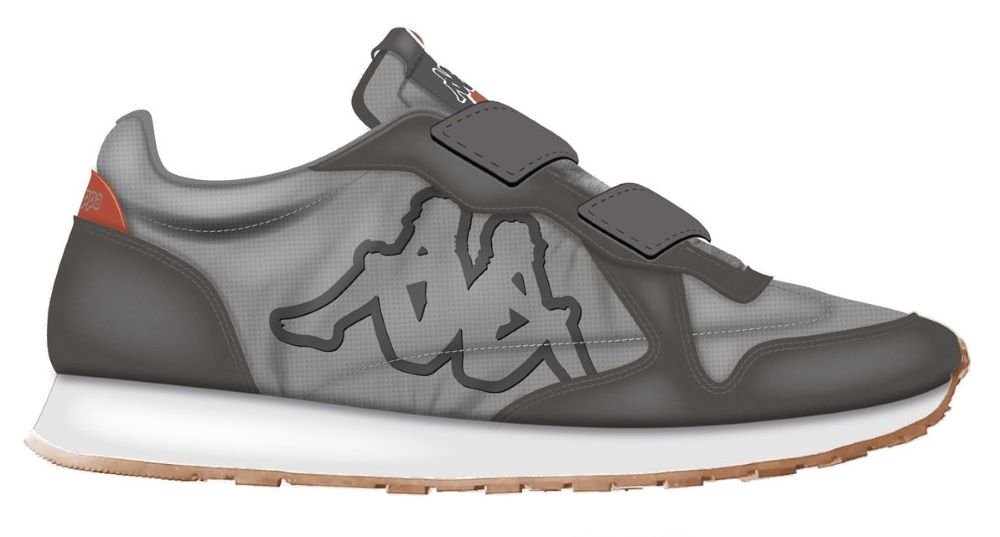 Kappa Logo Komaya Grey - Red - Shazem - KIDS SNEAKERS - KAPPA