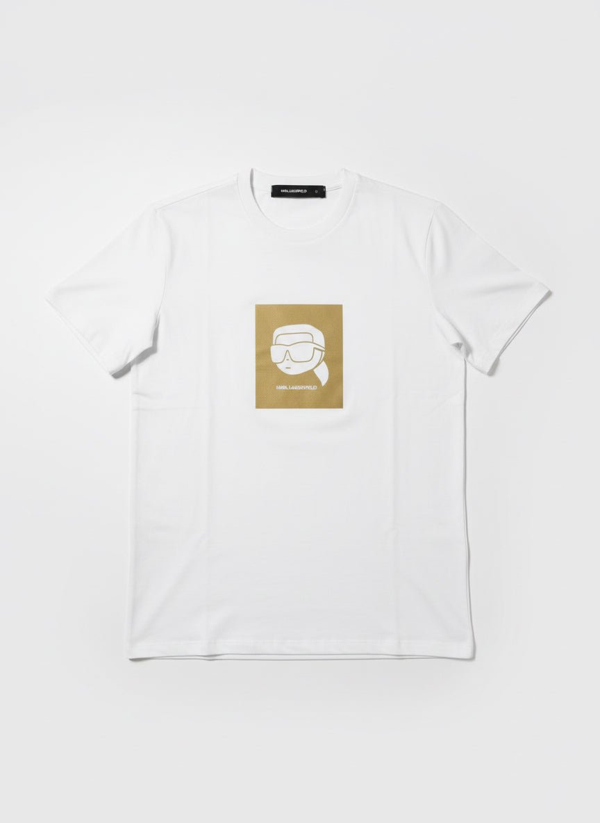 KARL LAGERFELD CM 755460 TEE WHITE - Shazem - MENS T - SHIRTS - KARL LAGERFELD