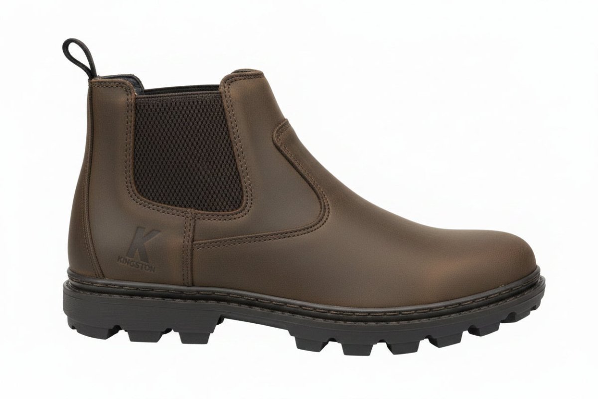 Kingston Leather Chelsea Boot Brown (250007) - Shazem - MENS BOOTS - KINGSTON