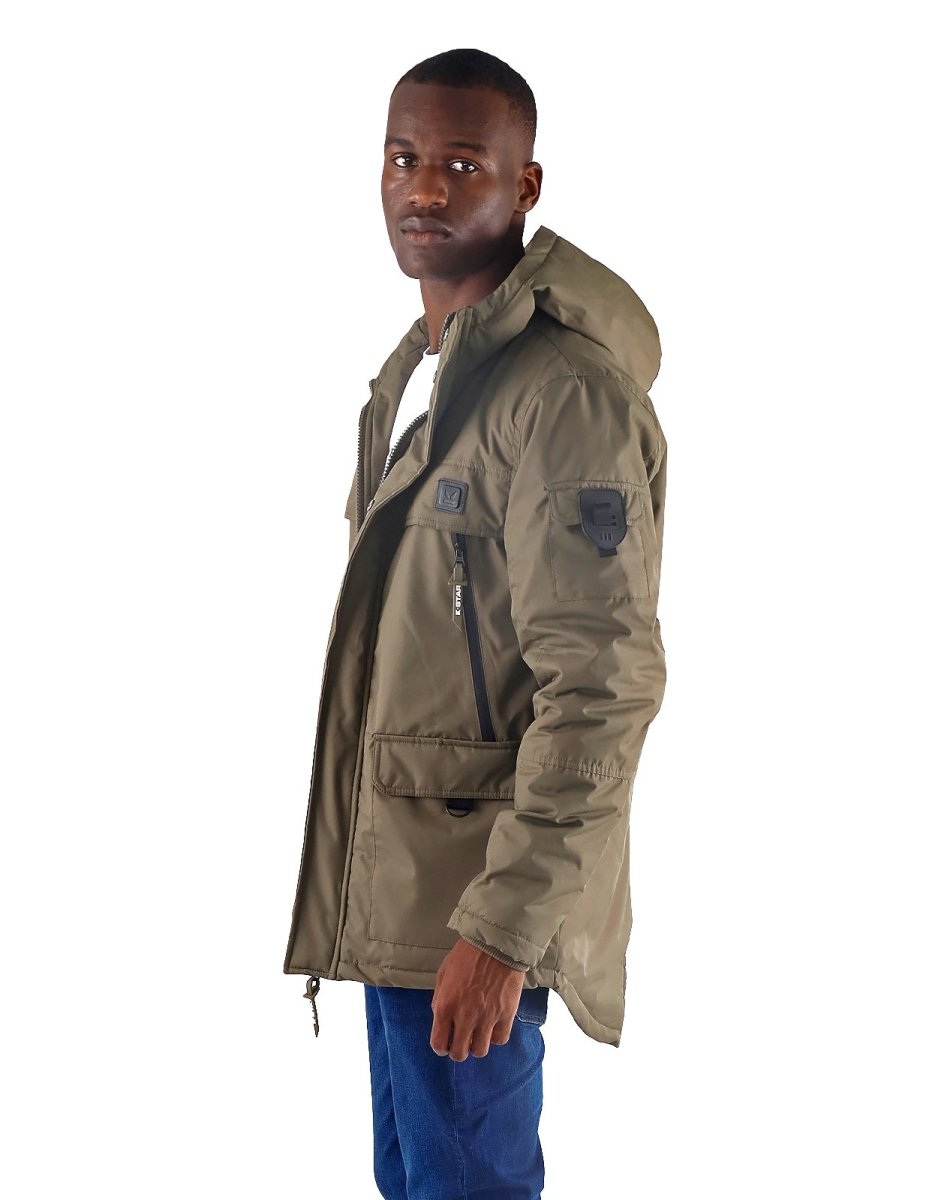 Klevas Nature II men's tobacco jacket with a relaxed fit, featuring a zipper closure and multiple pockets for outdoor wear.