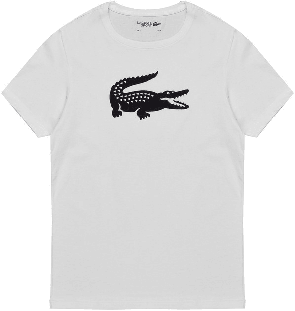 Grey Lacoste Croco oversized men's T-shirt with a small crocodile logo on the chest, casual and comfortable fit.