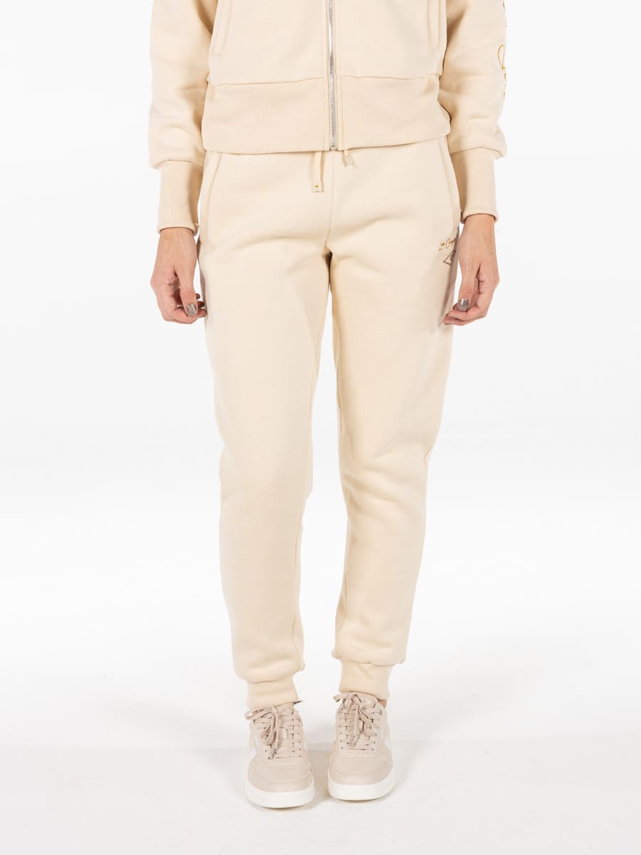 Lee Cooper Francoise Fleece Pants Cream - Shazem - WOMENS TRACK PANTS - LEE COOPER