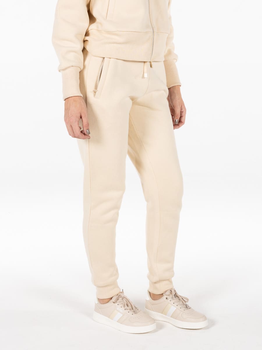 Lee Cooper Francoise Fleece Pants Cream - Shazem - WOMENS TRACK PANTS - LEE COOPER