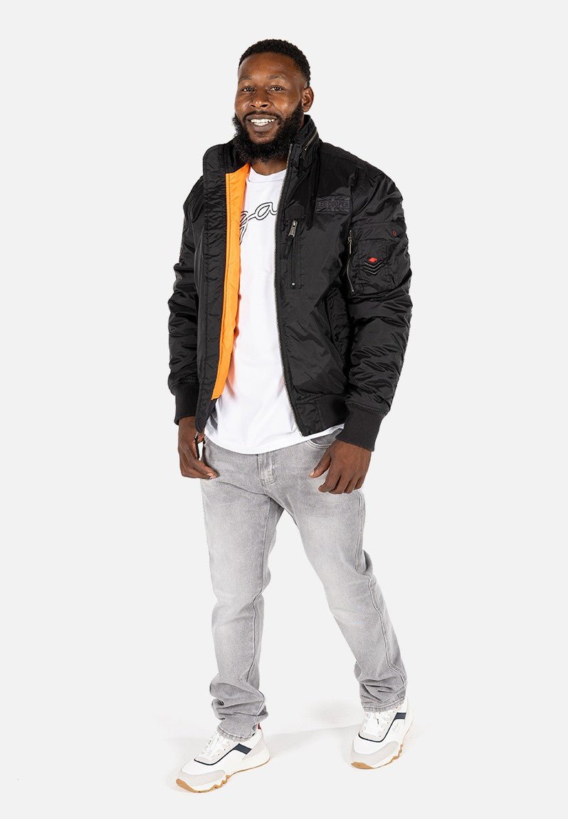 Lee Cooper Herschel Bomber Jacket Black - Shazem - MENS JACKETS - LEE COOPER