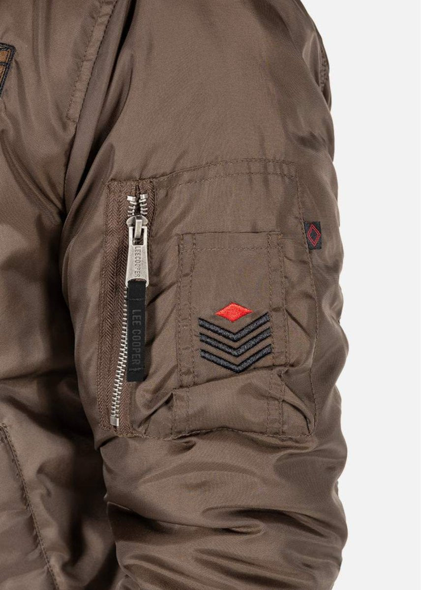 Lee Cooper Herschel Bomber Jacket Brown - Shazem - MENS JACKETS - LEE COOPER