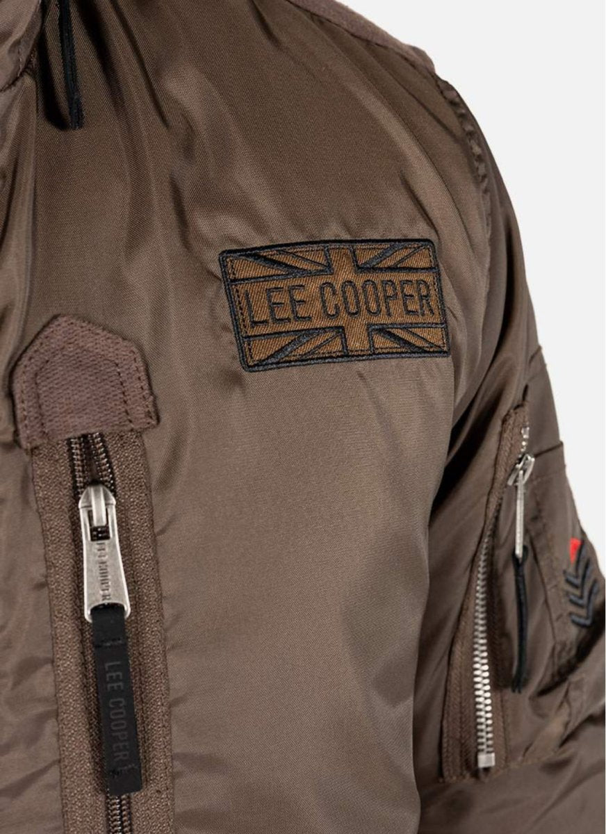 Lee Cooper Herschel Bomber Jacket Brown - Shazem - MENS JACKETS - LEE COOPER