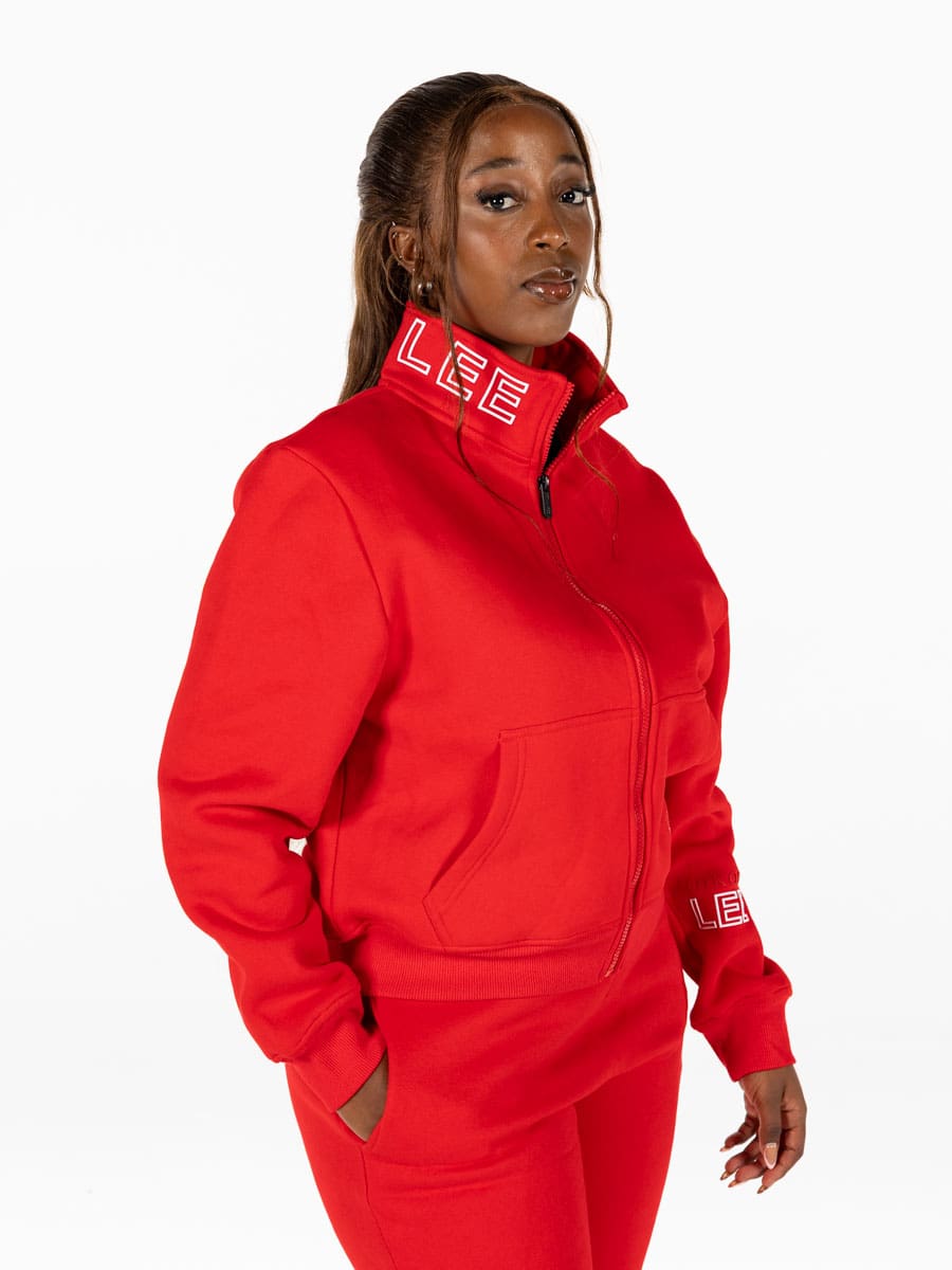 Lee Cooper Indlovukazi Top Red - Shazem - WOMENS TRACK JACKETS - LEE COOPER