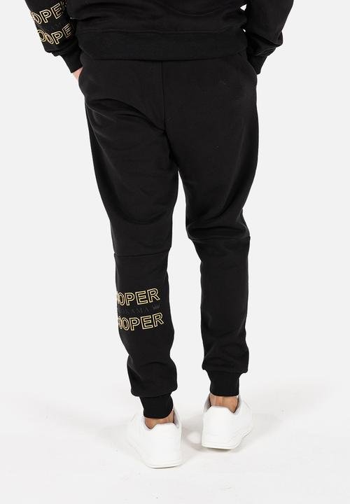 Lee Cooper Nkosi Pants Black - Shazem - MENS TRACK PANTS - LEE COOPER