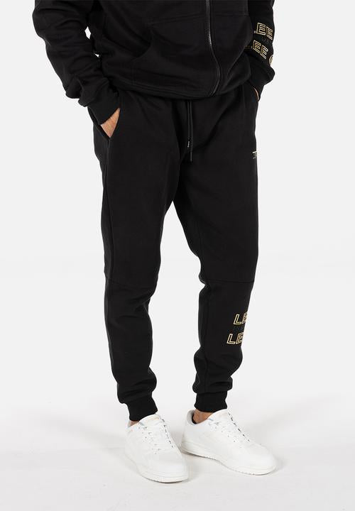 Lee Cooper Nkosi Pants Black - Shazem - MENS TRACK PANTS - LEE COOPER