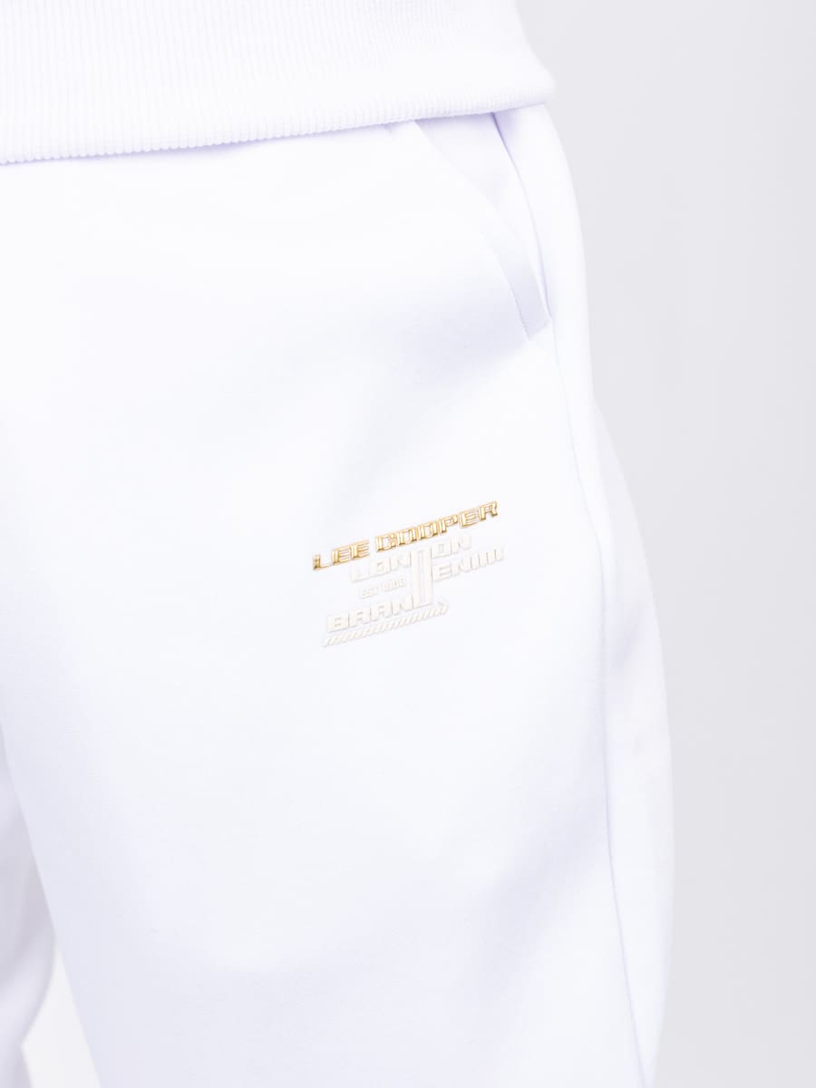 Lee Cooper Nkosi Pants White - Shazem - MENS TRACK PANTS - LEE COOPER
