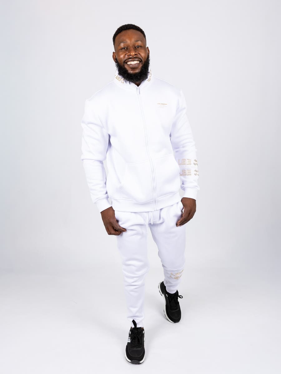 Lee Cooper Nkosi Top White - Shazem - MENS TRACK JACKETS - LEE COOPER