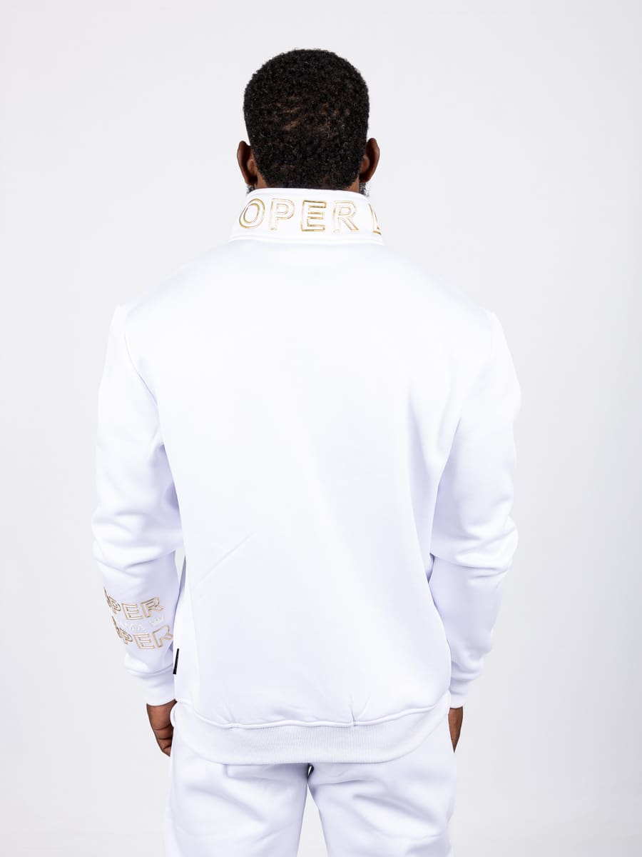 Lee Cooper Nkosi Top White - Shazem - MENS TRACK JACKETS - LEE COOPER
