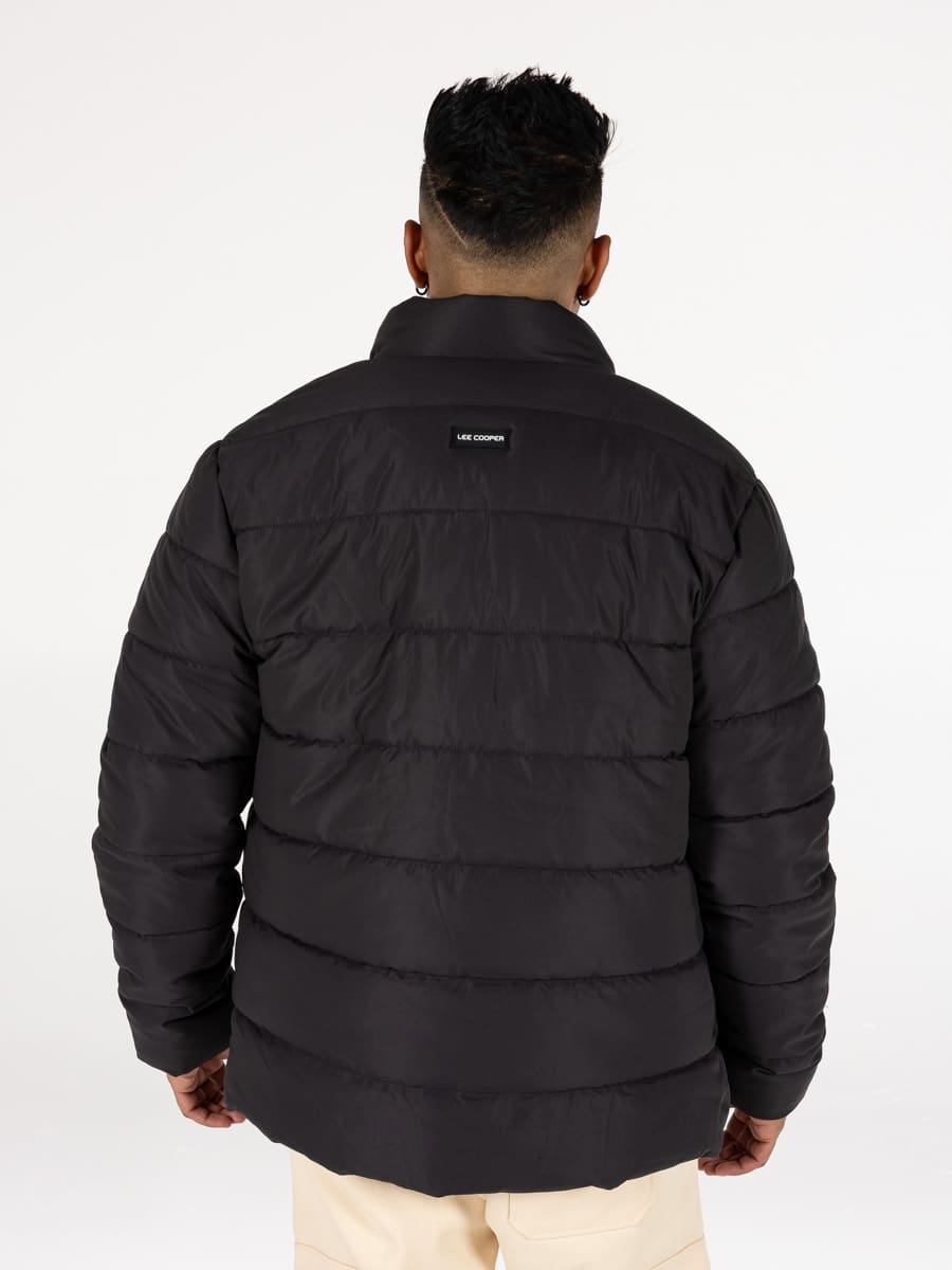 Lee Cooper Noam Puffer Jacket Black - Shazem - MENS JACKETS - LEE COOPER