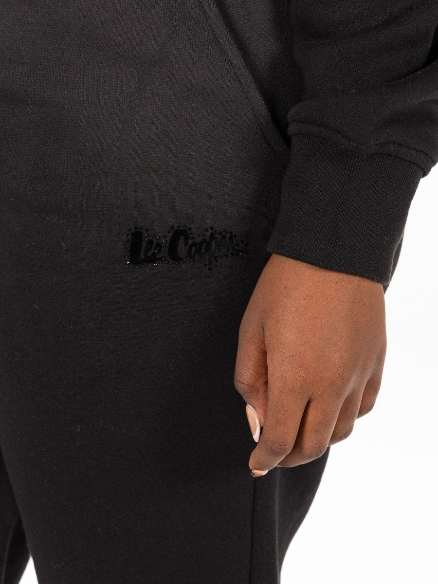Lee Cooper Noelle Fleece Pants Black - Shazem - WOMENS TRACK PANTS - LEE COOPER