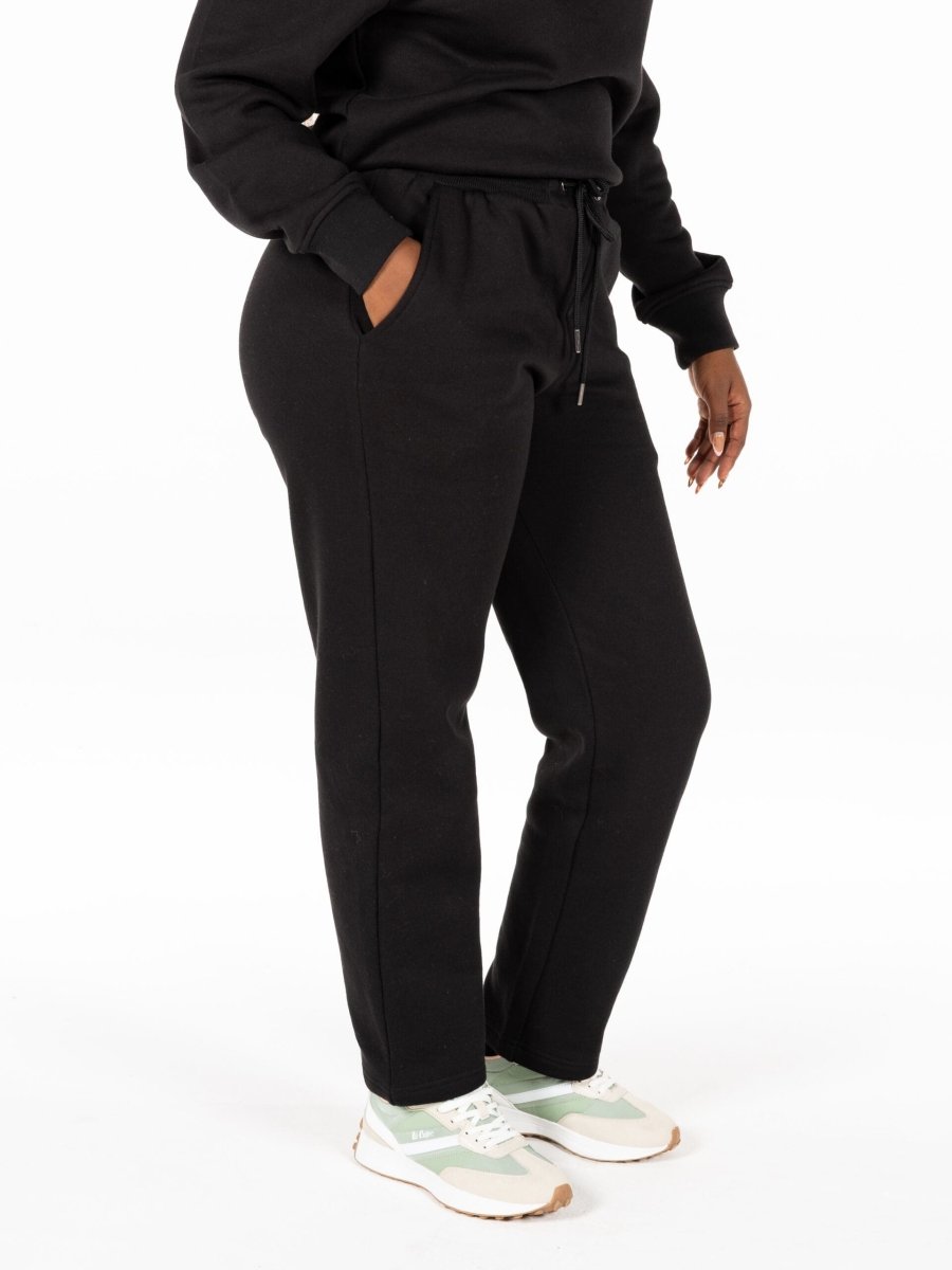 Lee Cooper Noelle Fleece Pants Black - Shazem - WOMENS TRACK PANTS - LEE COOPER