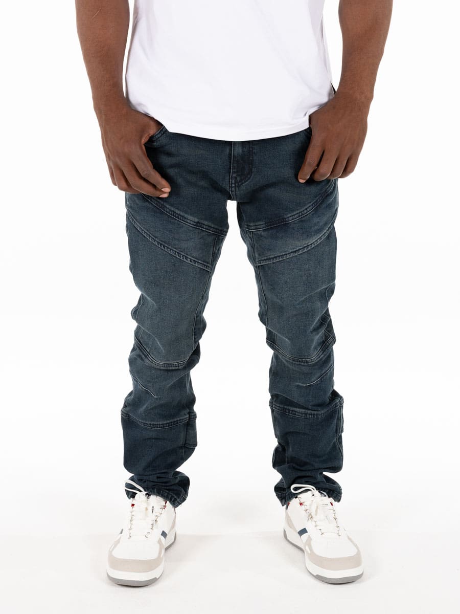 Lee Cooper Zeno Jeans Blue/Black - Shazem - MENS JEANS - LEE COOPER