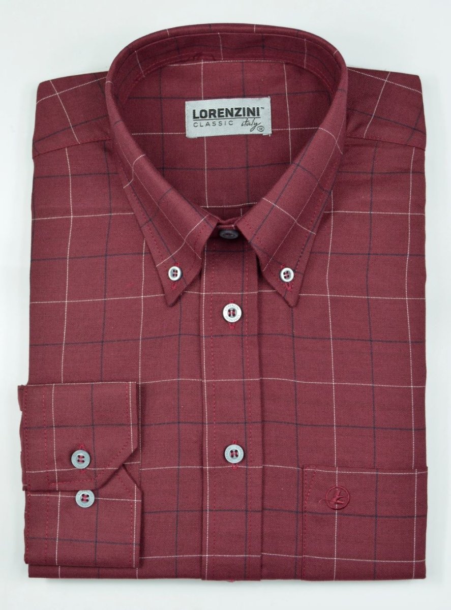 Lorenzini LO50/99 Maroon - Shazem - MENS SHIRTS - LORENZINI